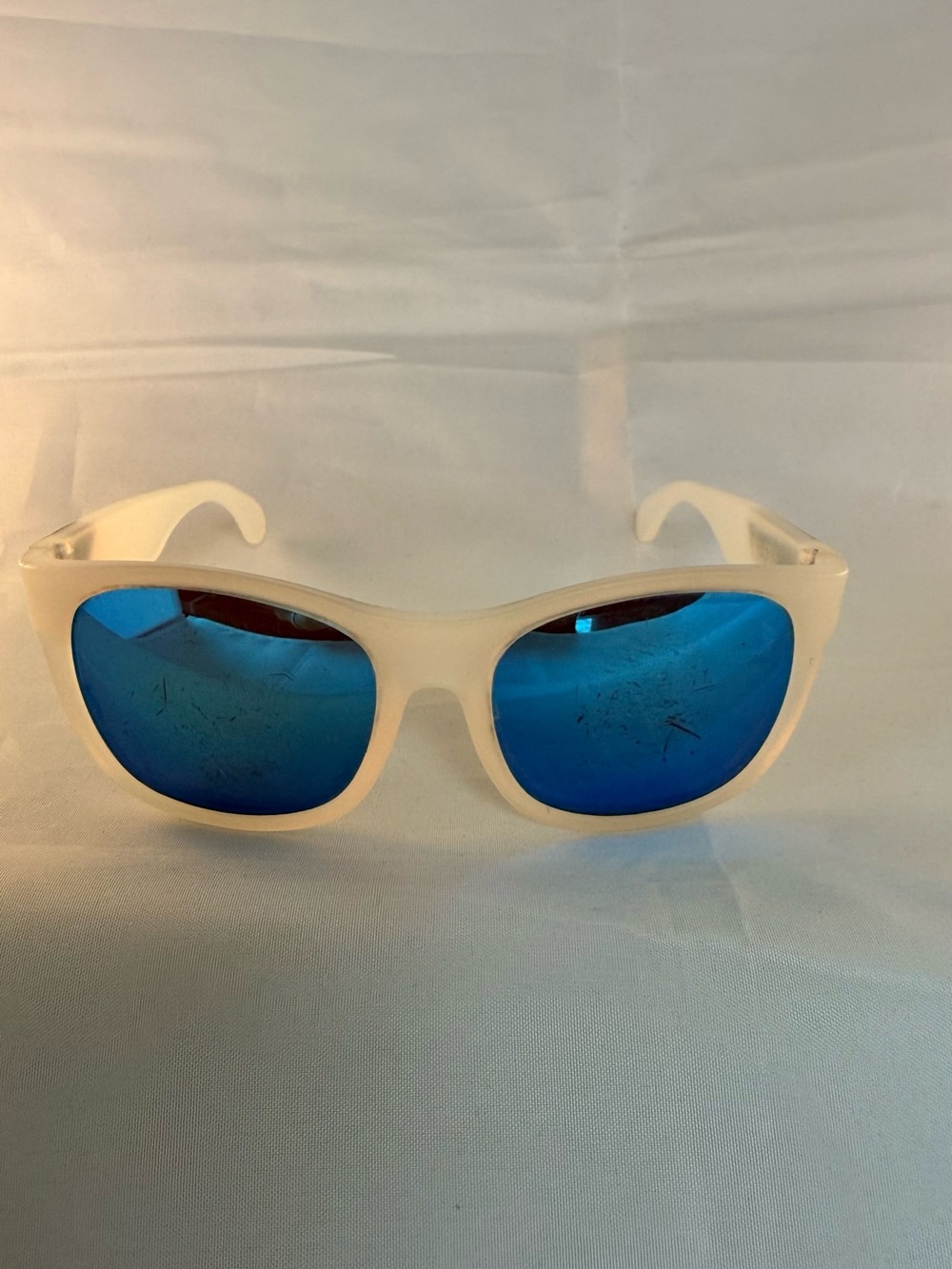 Babiators White Frames with Blue Mirrored Lenses